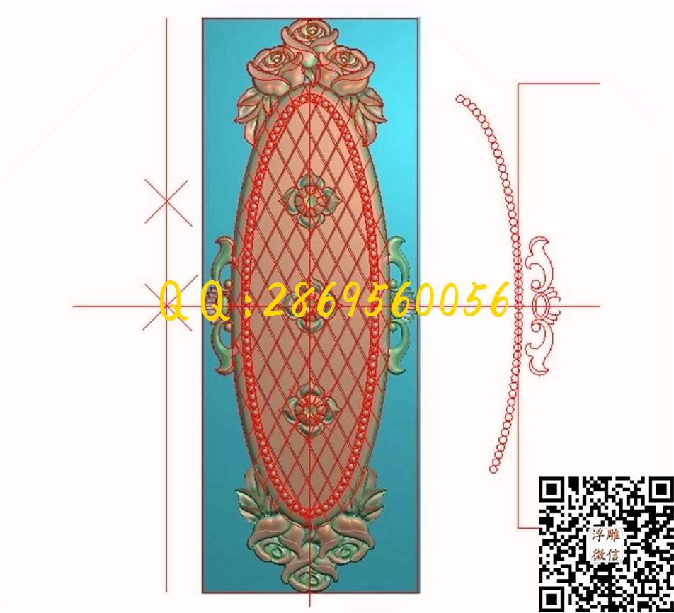 玫瑰花门花304-804-10_欧式椭圆洋花椭圆门花椭圆贴花门上花洋贴花精雕图浮雕图